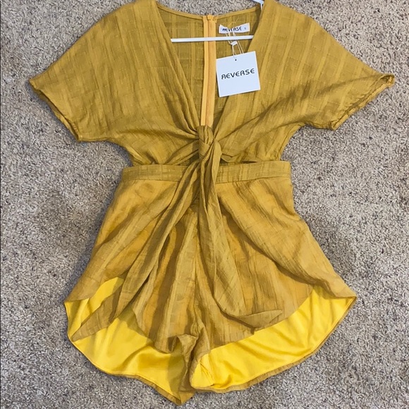 Reverse Other - A Yellow Tie Romper